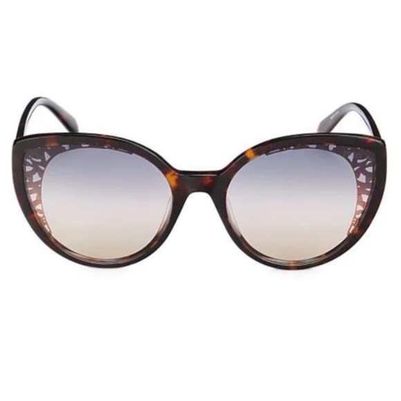 NWT Emilio Pucci 58MM Cat Eye Logo Silhouette Sunglasses with Case Full Set - Picture 1 of 5
